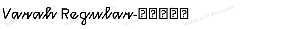 Varah Regular字体转换